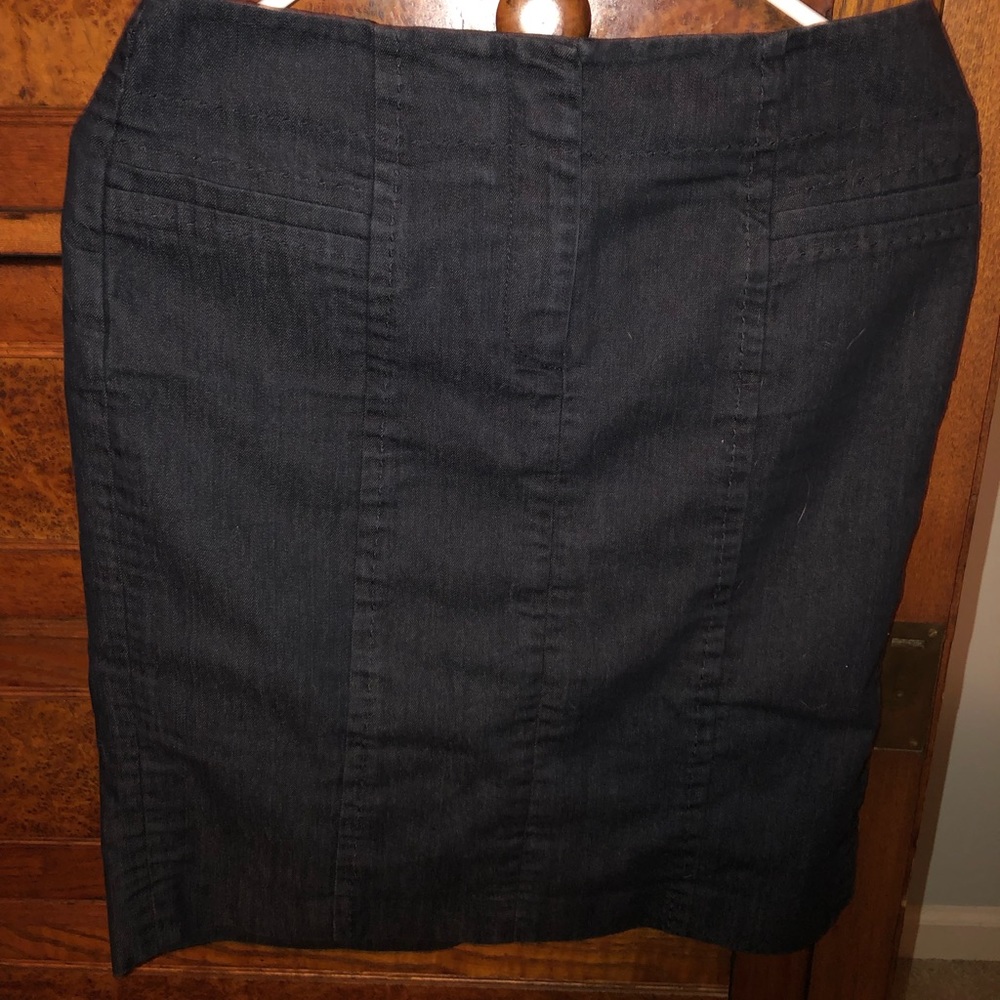 Ann Taylor Navy Denim Skirt